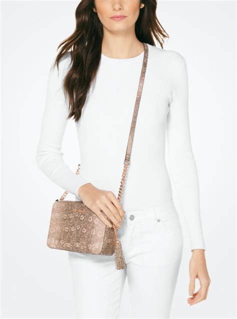 michael kors ginny lizard-embossed leather crossbody|Michael Kors handbags review.